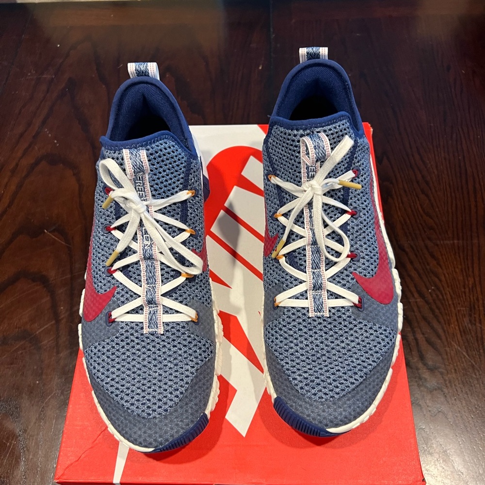 burgundy and orange nike shoes